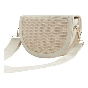 NWT Cream Seed Heritage Straw Crossbody Bag